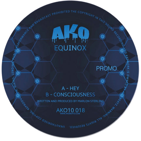 *PRE-ORDER* EQUINOX 'HEY / CONCIOUSNESS' 10" (BLUE WAX)