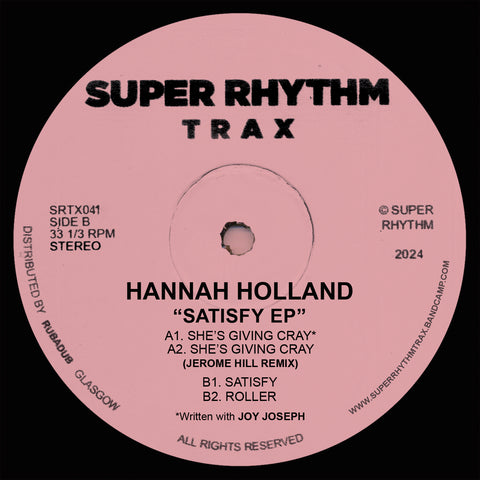 *PRE-ORDER* Hannah Holland ft. Joy Joseph 'Satisfy EP' 12"