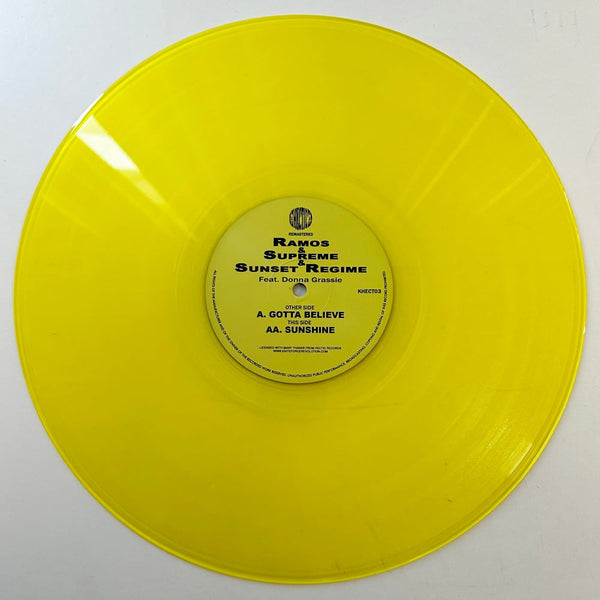 *PRE-ORDER* RAMOS & SUPREME + SUNSET REGIME 'GOTTA BELIEVE' 12" [YELLOW WAX]