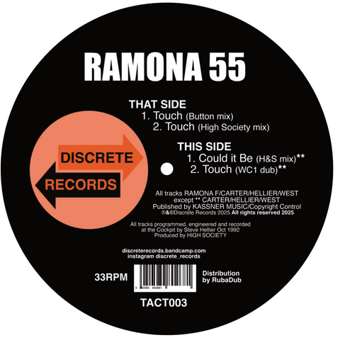 *PRE-ORDER* Ramona 55 'Touch EP' 12"