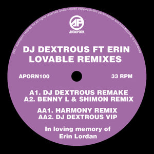 *PRE-ORDER* DJ Dextrous Feat. Erin 'Lovable Remixes' 12"