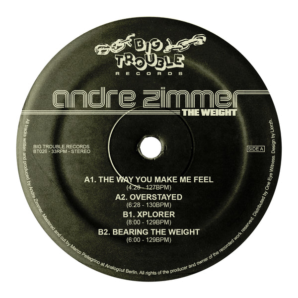 *PRE-ORDER* ANDRE ZIMMER 'THE WEIGHT EP' 12"