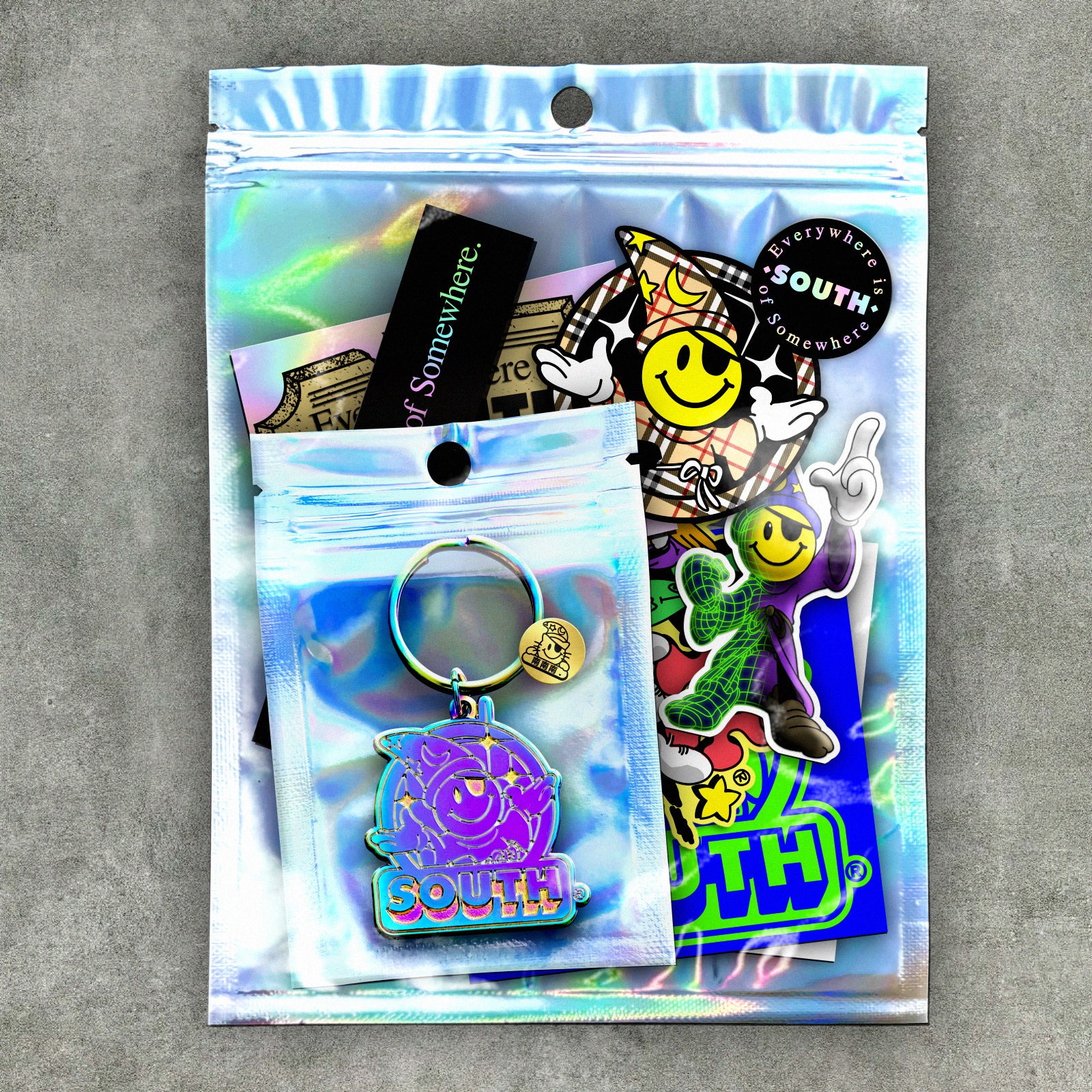 STICKER ARCHIVE PACK & ANODISED KEYRING