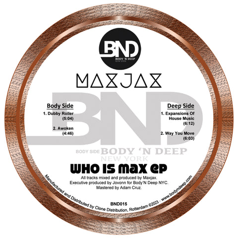 MAXJAX 'WHO IS MAX EP' 12"