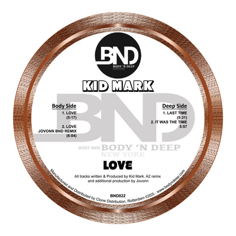 *PRE-ORDER* KID MARK 'LOVE / JOVONN RMX' 12"