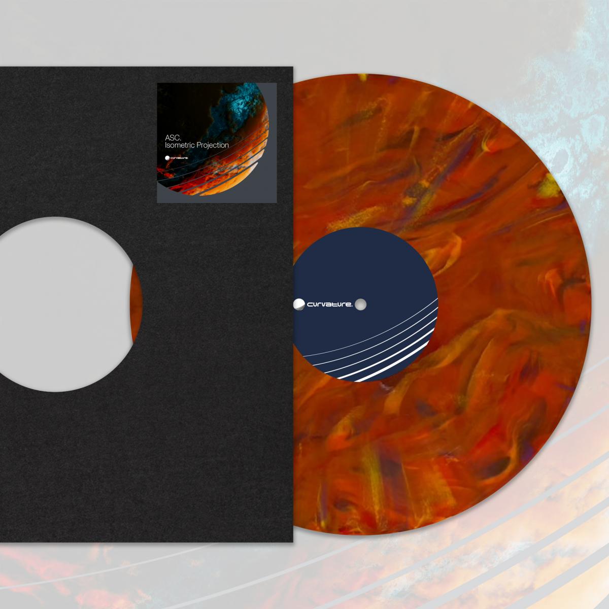 *PRE-ORDER* ASC 'Isometric Projection' 12" [Orange Marbled Wax]
