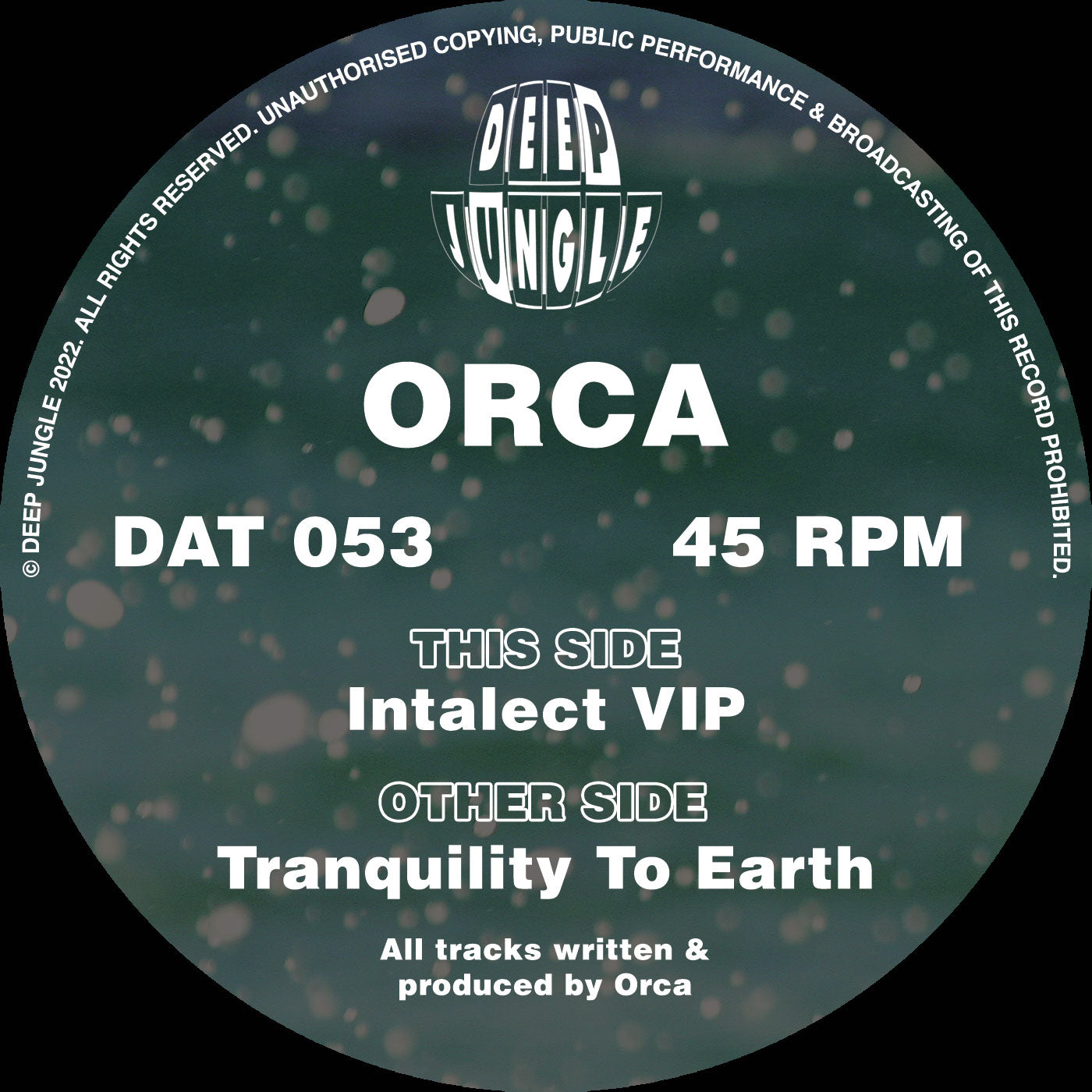 ORCA 'TRANQUILITY TO EARTH / INTALECT VIP' 12"