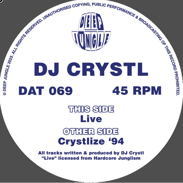 *PRE-ORDER* DJ CRYSTL 'CRYSTLIZE '94 / LIVE' 12"