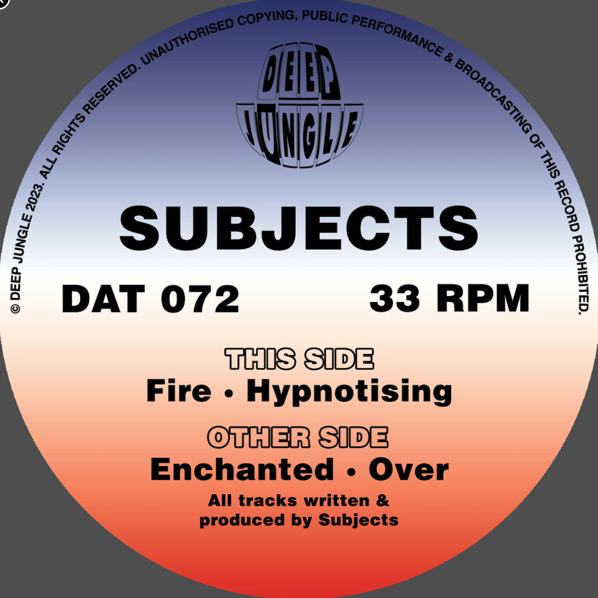 *BACK SOON* SUBJECTS 'ENCHANTED' 12"