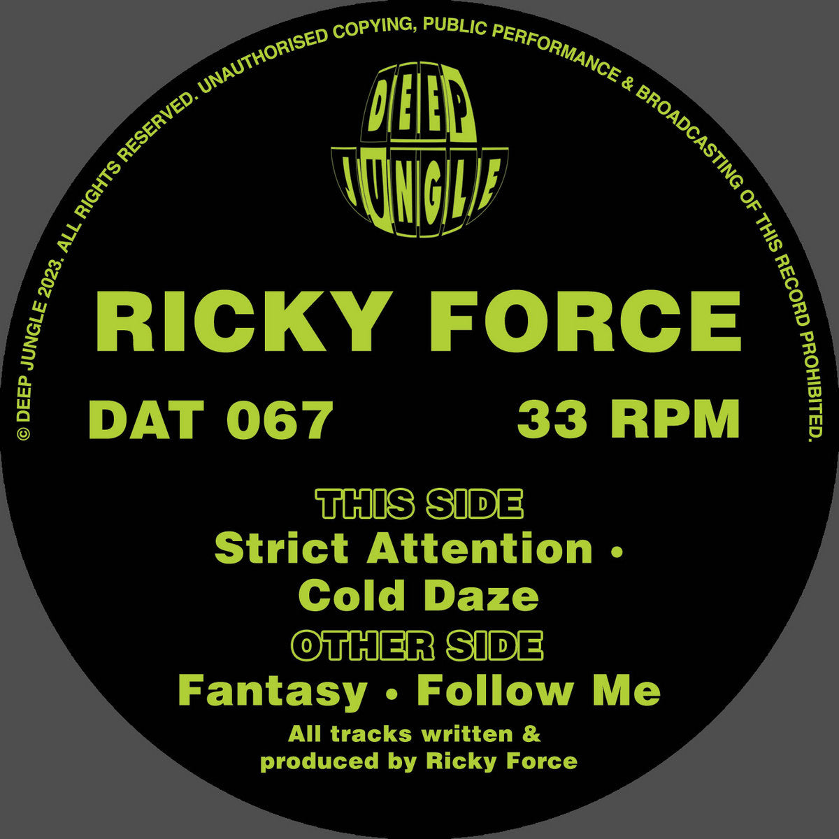 RICKY FORCE 'FANTASY EP' 12"