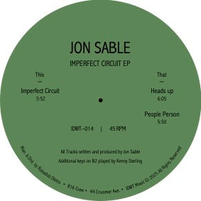 *PRE-ORDER* JON SABLE 'IMPERFECT CIRCUIT' 12"