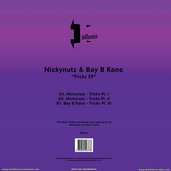 NICKYNUTZ & BAY B KANE 'TRICKS EP (PURPLE WAX)' 12"