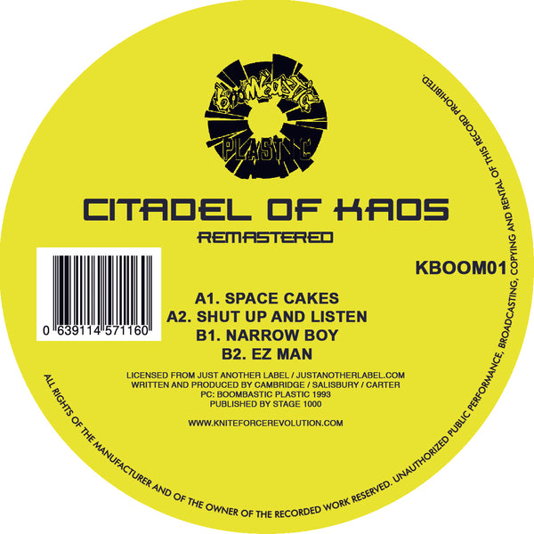 CITADEL OF KAOS 'SPACE CAKES EP (REMASTERED)' 12"