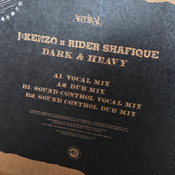 J:KENZO & RIDER SHAFIQUE 'DARK & HEAVY' 12"
