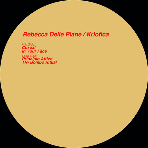 *PRE-ORDER* REBECCA DELLE PIANE 'KRIOTICA' 12"