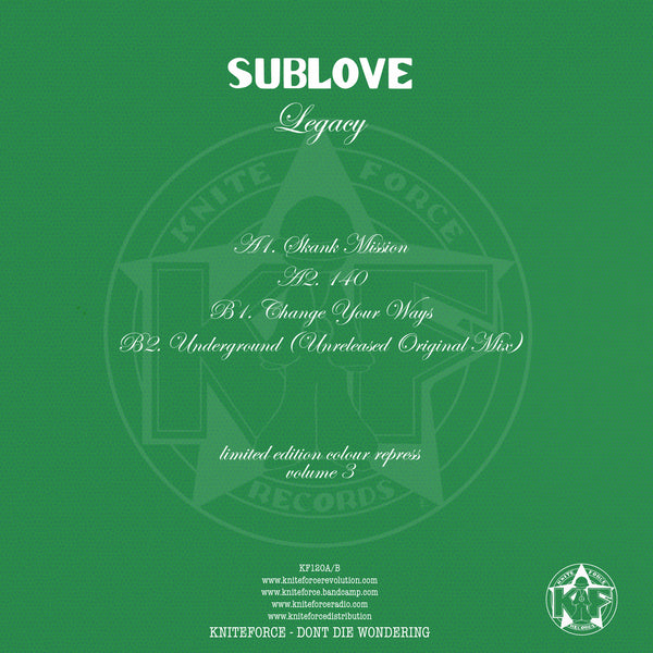 SUBLOVE 'LEGACY VOL.3' 12 (GREEN WAX)