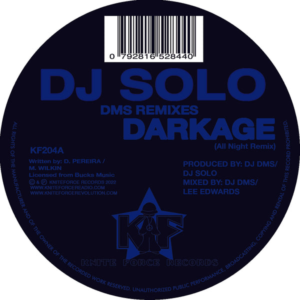 *PR-ORDER* DJ SOLO 'DARKAGE / AXIS (DMS REMIXES)' 10" (BLUE WAX)