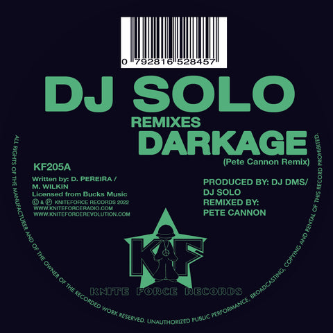 *PRE-ORDER* DJ SOLO 'DARKAGE (PETE CANNON / SIKKA REMIXES)' 10"