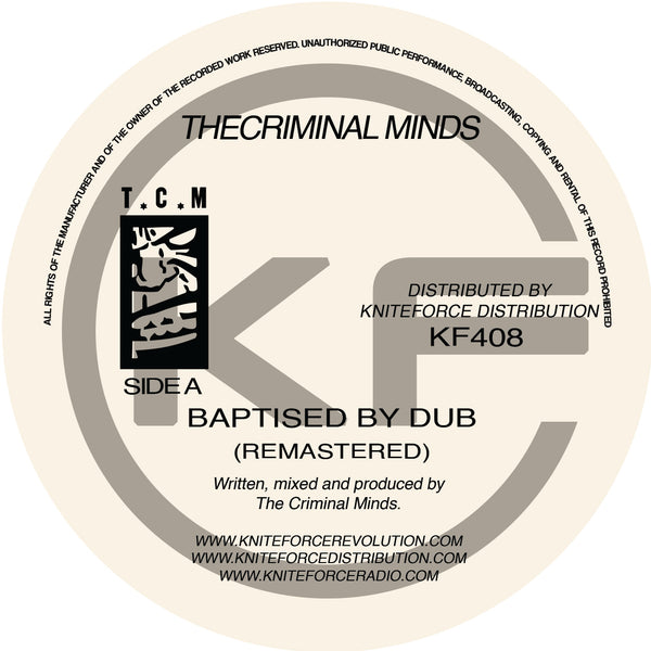 *PRE-ORDER* THE CRIMINAL MINDS 'BAPTISED BY DUB / VIRTUAL REALITY' 12"