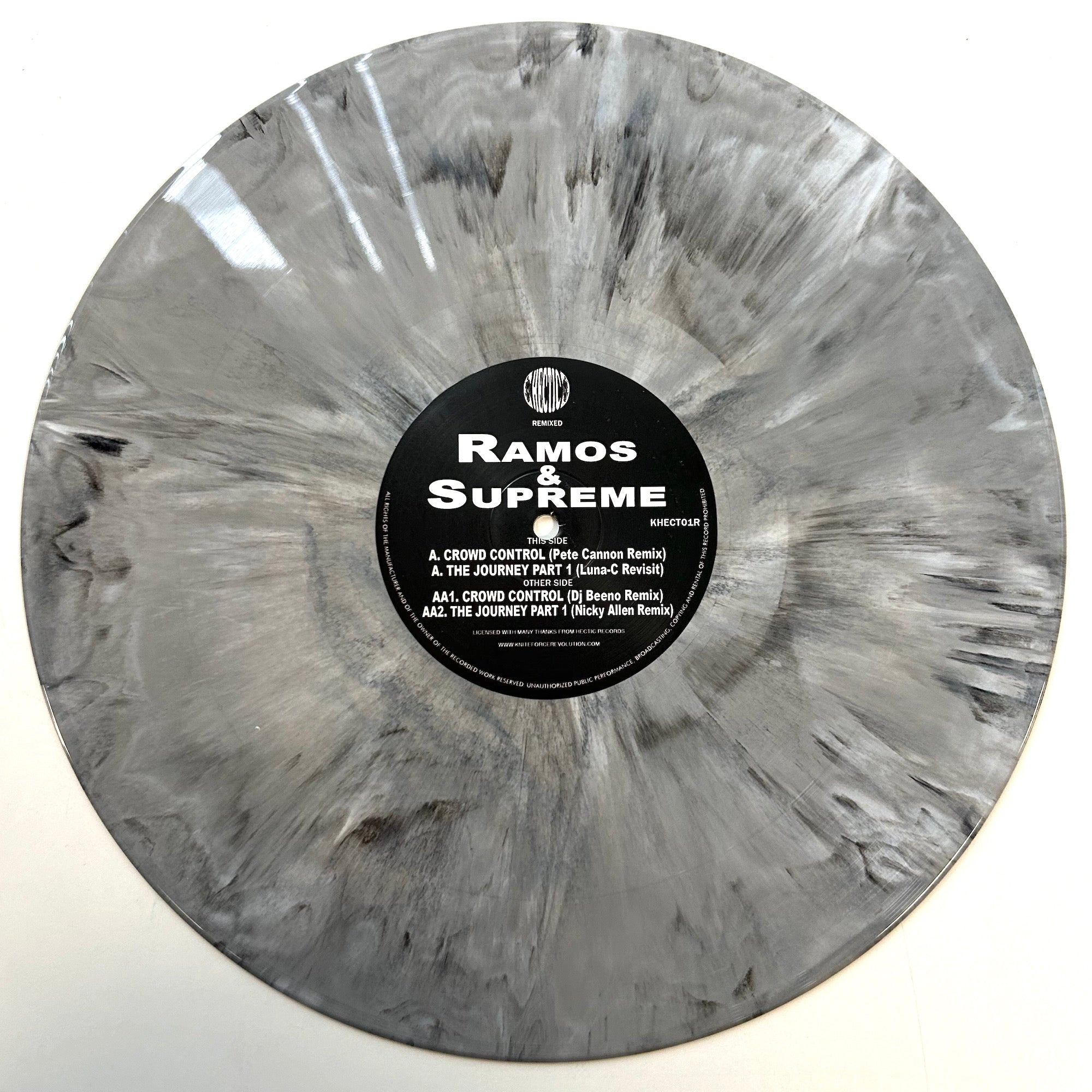 RAMOS & SUPREME 'THE JOURNEY / CROWD CONTROL (REMIXES)' 12" (B&W MARBLE WAX)