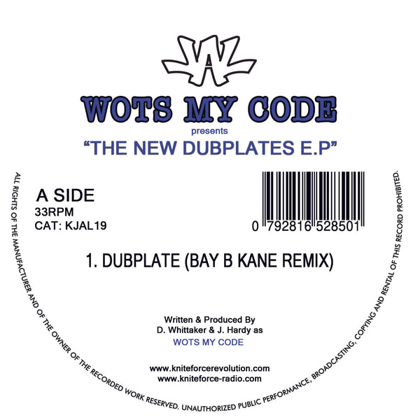 *PRE-ORDER* WOTS MY CODE 'THE NEW DUBPLATES' 12"