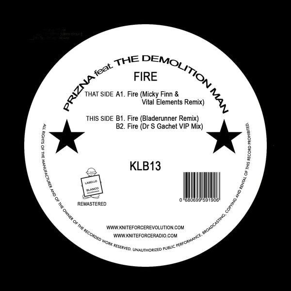 *PRE-ORDER* PRIZNA FT. THE DEMOLITION MAN 'FIRE (REMIXES VOL 2)' 12"