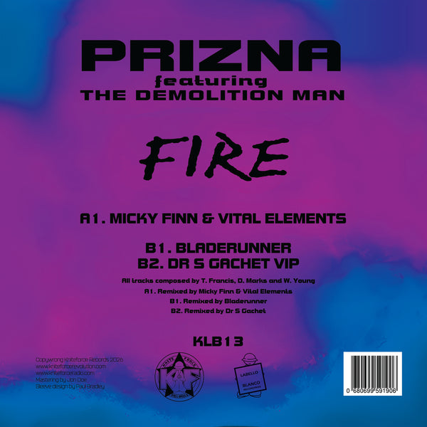 *PRE-ORDER* PRIZNA FT. THE DEMOLITION MAN 'FIRE (REMIXES VOL 2)' 12"
