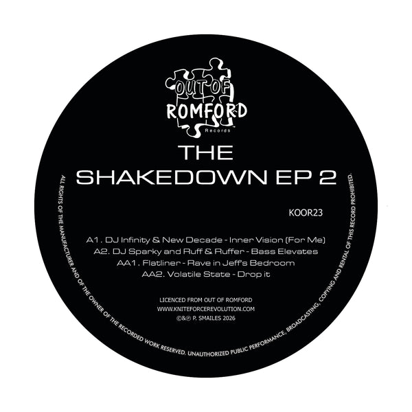 *PRE-ORDER* OUT OF ROMFORD 'THE SHAKEDOWN EP 2 (SPLATTERED VINYL)' 12"