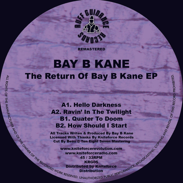 *PRE-ORDER* BAY B KANE 'THE RETURN OF BAY B KANE EP' 12"
