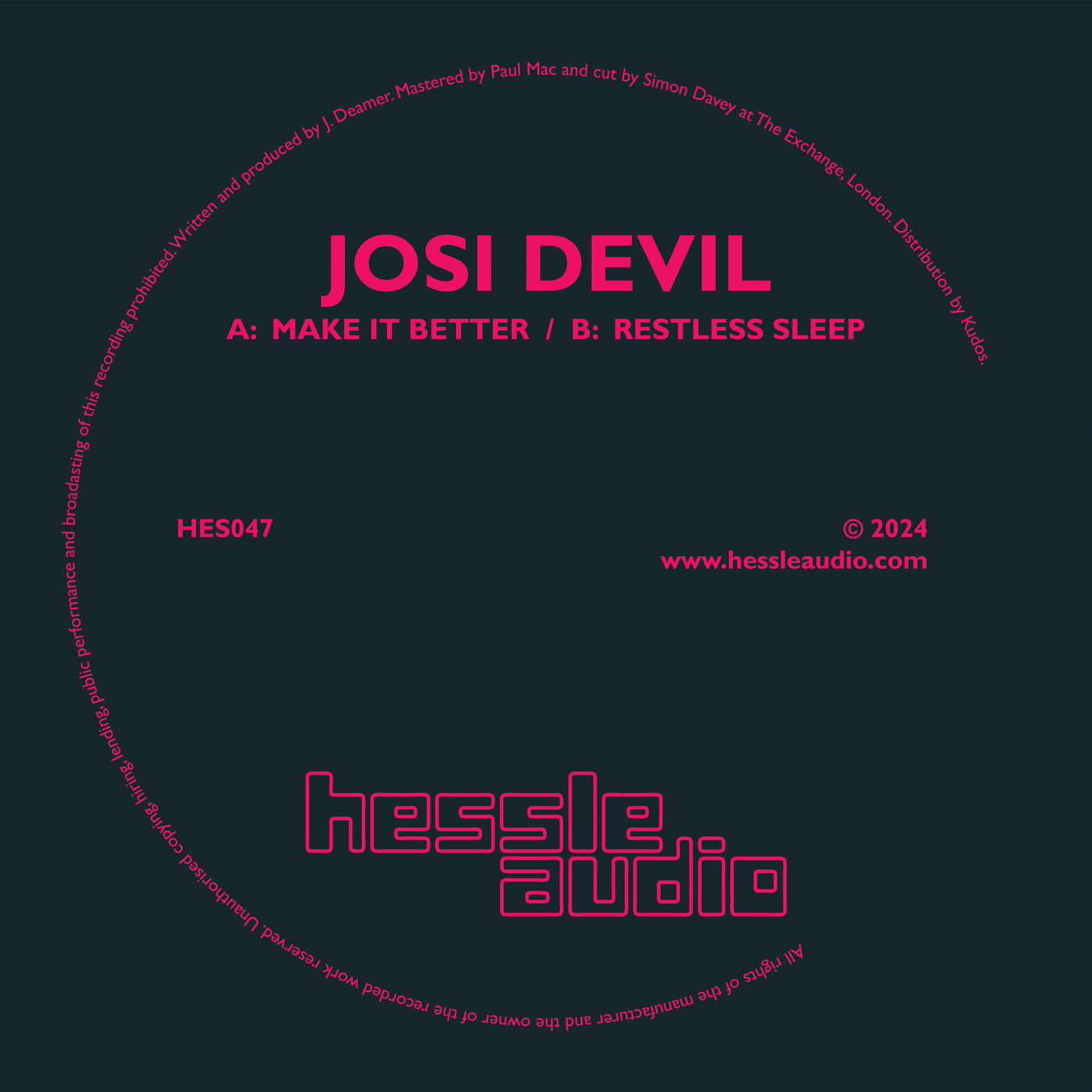 JOSI DEVIL 'MAKE IT BETTER / RESTLES SLEEP' 12"