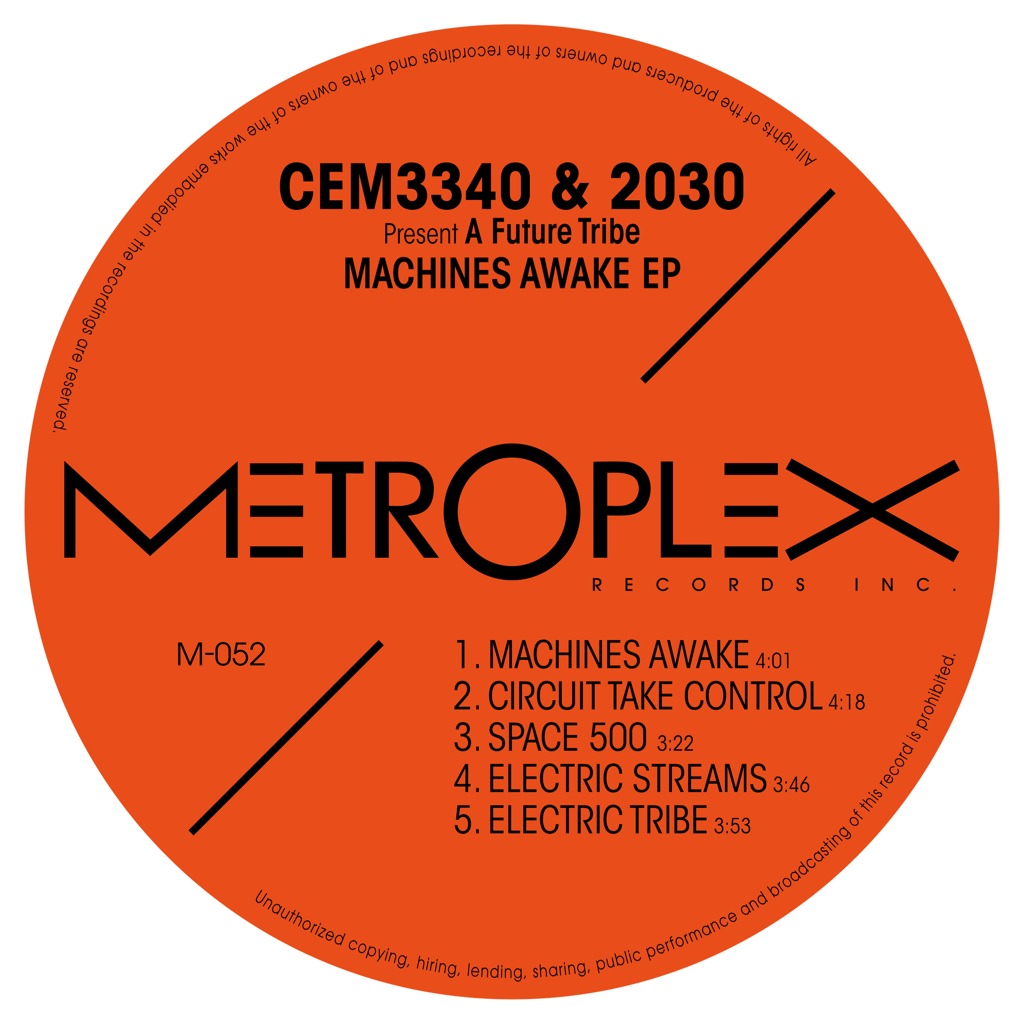 CEM3340 & 2030 'MACHINES AWAKE EP' 12"