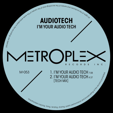 *PRE-ORDER* AUDIOTECH 'IM YOUR AUDIO TECH' 12"