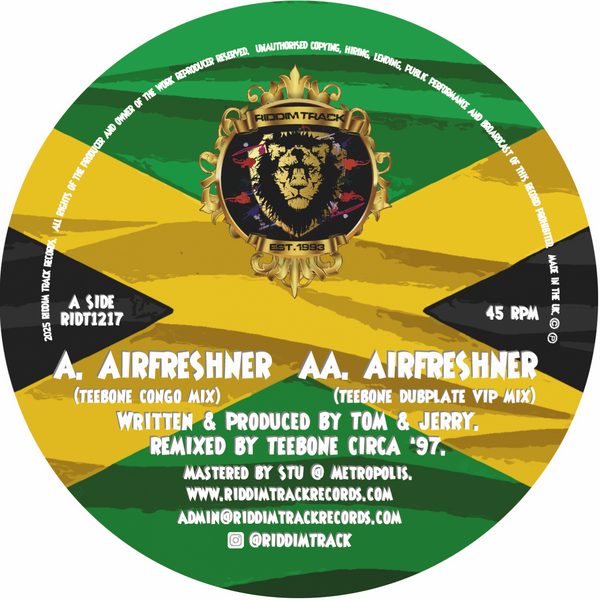*PRE-ORDER* TOM & JERRY 'AIRFRESHNER (TEEBONE REMIXES)' 12"