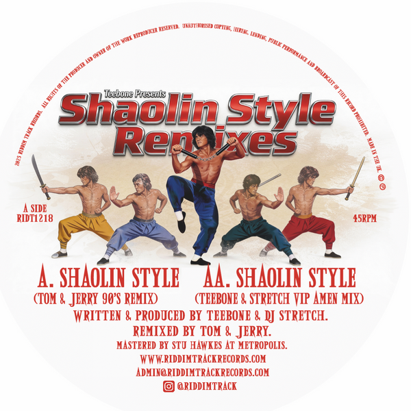 *PRE-ORDER* TEEBONE & DJ STRETCH 'SHAOLIN STYLE REMIXES' 12"