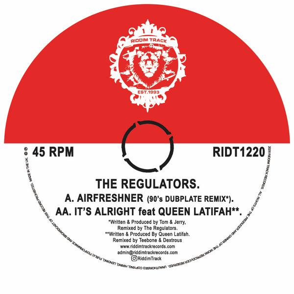 *PRE-ORDER* TOM & JERRY / THE REGULATORS 'AIRFRESHNER (90'S DUBPLATE REMIX) / IT'S ALRIGHT' 12"