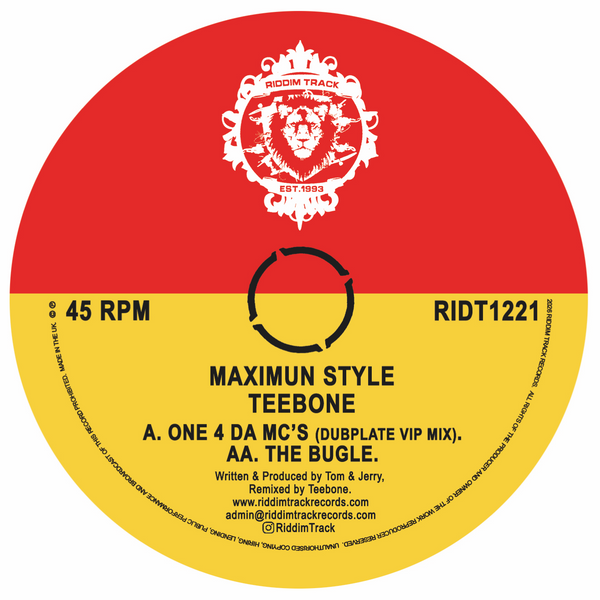 *PRE-ORDER* TEEBONE & MAXIMUM STYLE 'ONE 4 DA MC'S / THE BUGLE' 12"