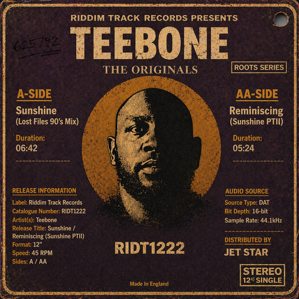 *PRE-ORDER* TEEBONE 'SUNSHINE / REMINISCING' 12"