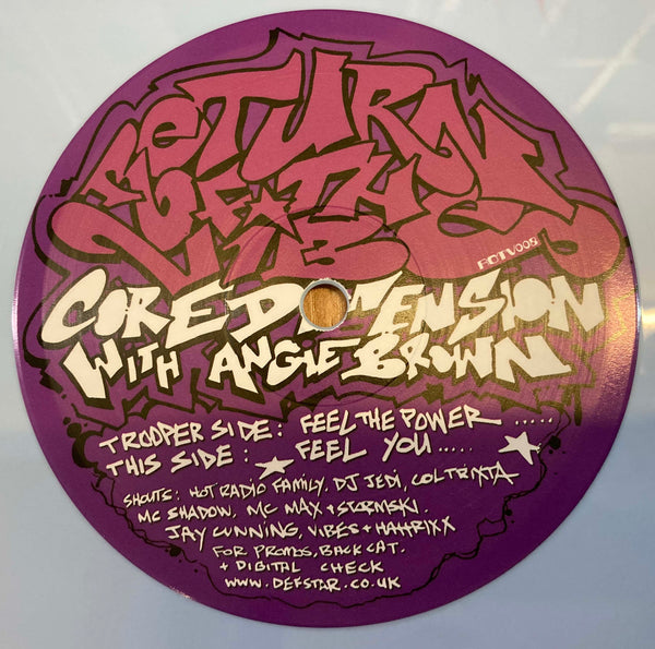 *PRE-ORDER* CORE DIMENSION WITH ANGIE BROWN 'FEEL THE POWER EP' 12"