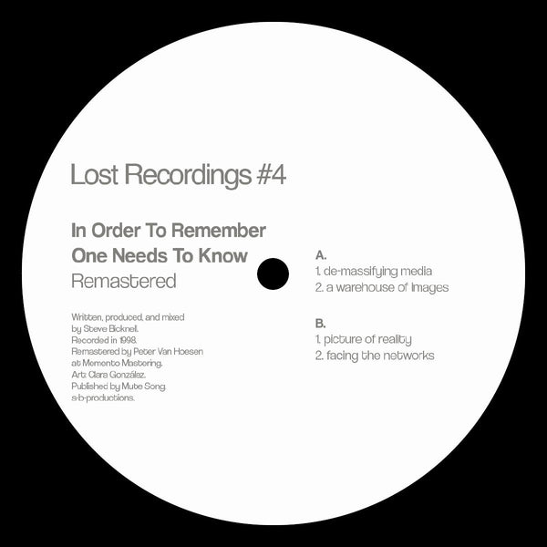 STEVE BICKNELL 'LOST RECORDINGS #4' 12"