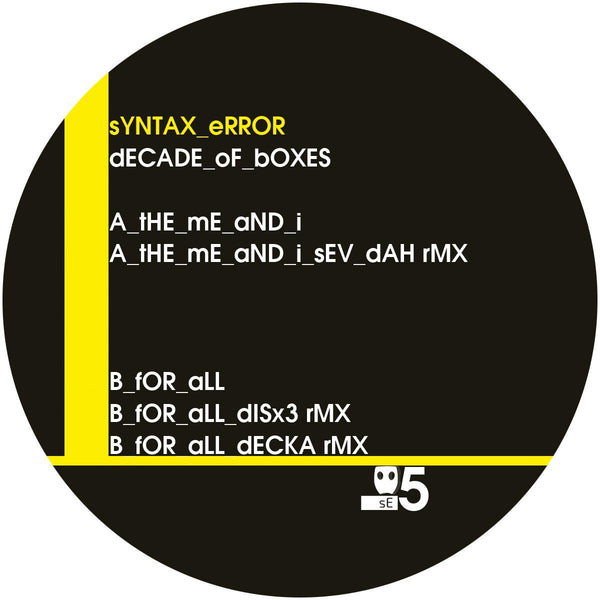 *PRE-ORDER* SYNTAX ERROR 'DECADE OF BOXES' 12"