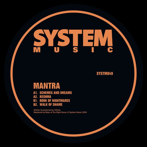 MANTRA 'SCHEMES & DREAMS EP' 12"