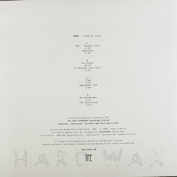 *PRE-ORDER* SHED 'TOWARDS EAST' 2X12"