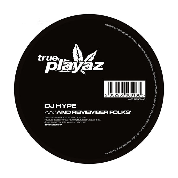 DJ HYPE & MC FATS 'PEACE LOVE & UNITY' 12"