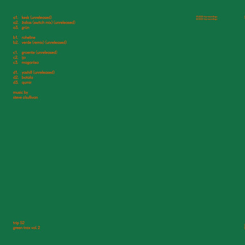 *PRE-ORDER* STEVE OSULLIVAN 'GREEN TRAX VOL.2' 2LP