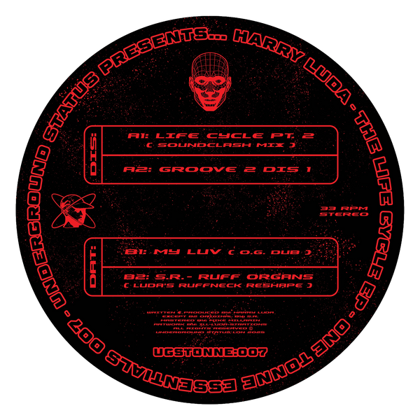 HARRY LUDA 'THE LIFE CYCLE EP' 12" (RED WAX)