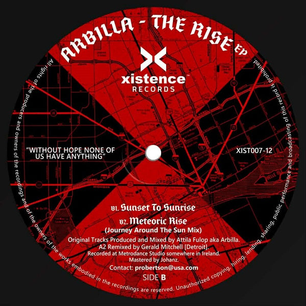 *PRE-ORDER* ARBILLA 'THE RISE EP' 12"