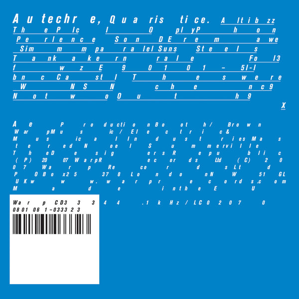 AUTECHRE 'QUARISTICE' 2X12"