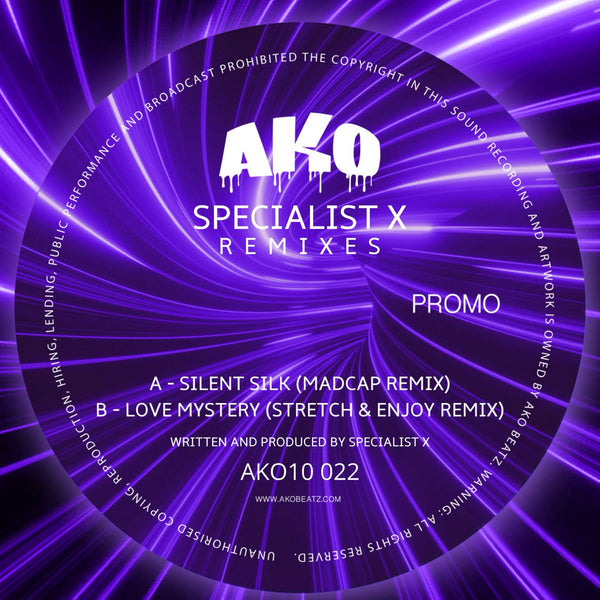 SPECIALIST X 'SILENT SILK / LOVE MYSTERY (REMIXES)' 10"