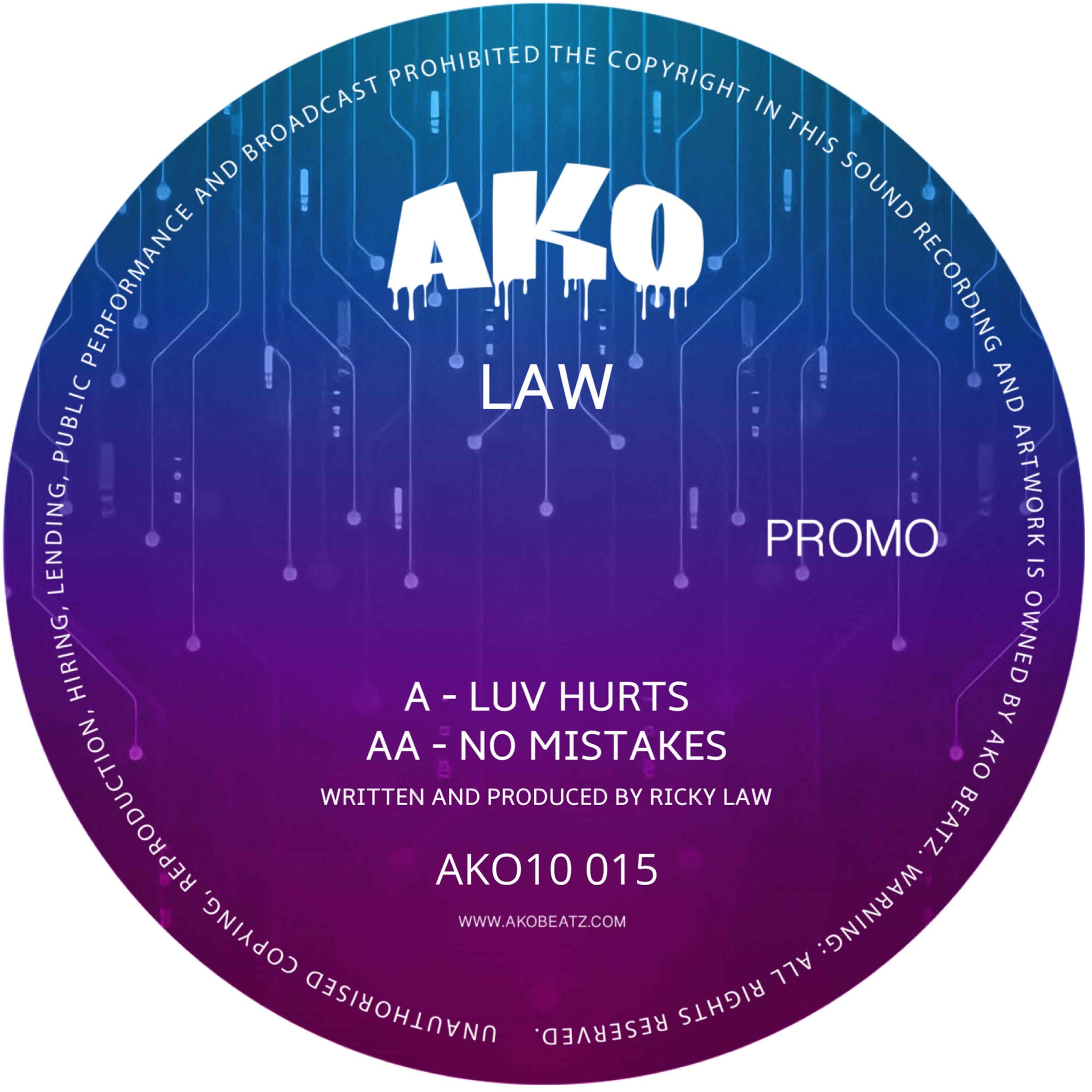 LAW 'LUV HURTS / NO MISTAKES' 12"