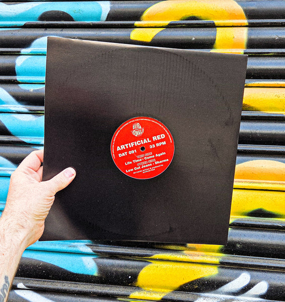 ARTIFICIAL RED 'LOW CUT JEANS' 12"